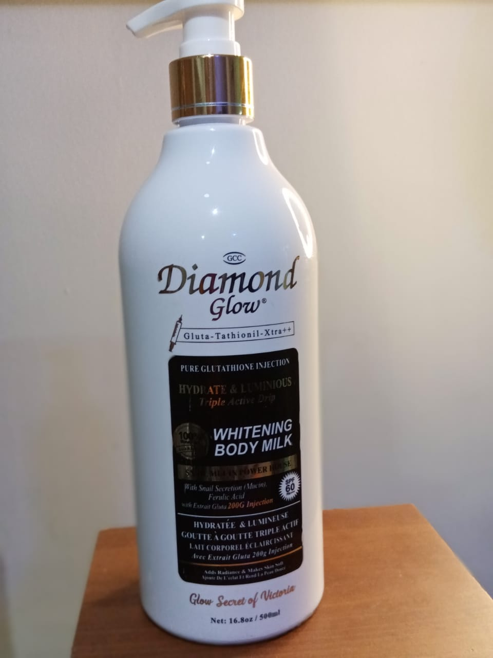 Diamond Glow Gluta-Tathionil Xtra++ Hydrate & Luminous Whitening Body Milk SPF 60 – 500ml