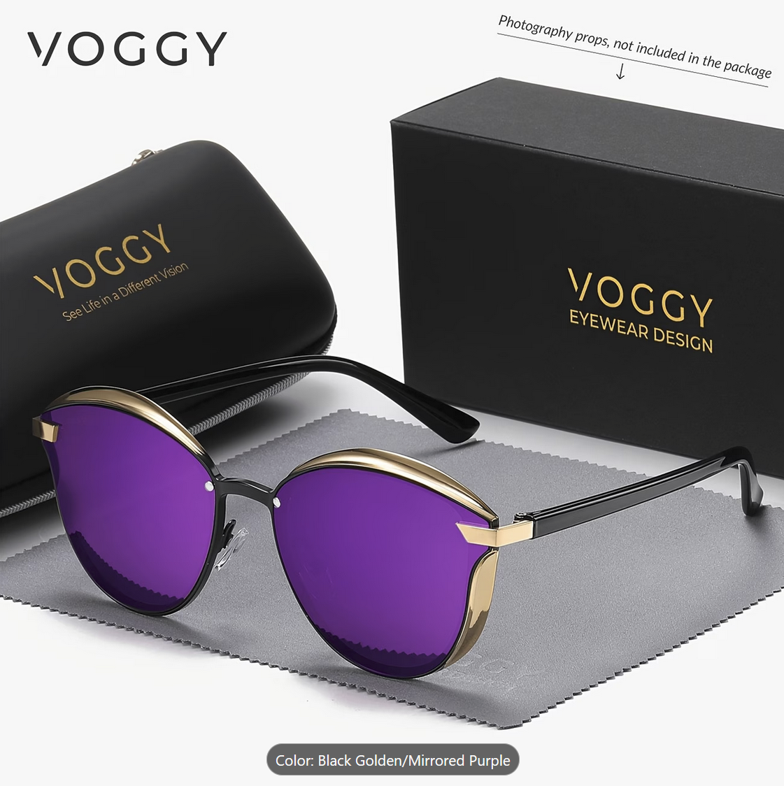 VOGGY Retro Butterfly Polarized Sunglasses for Men and Women