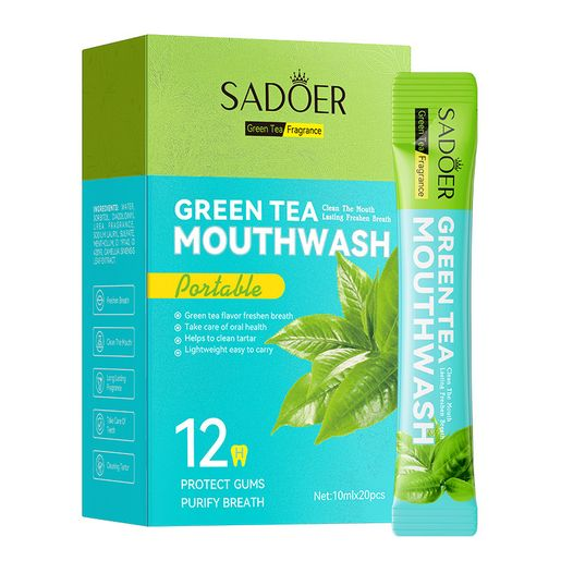 SADOER Green Tea Mouthwash – Portable 10ML × 20pcs