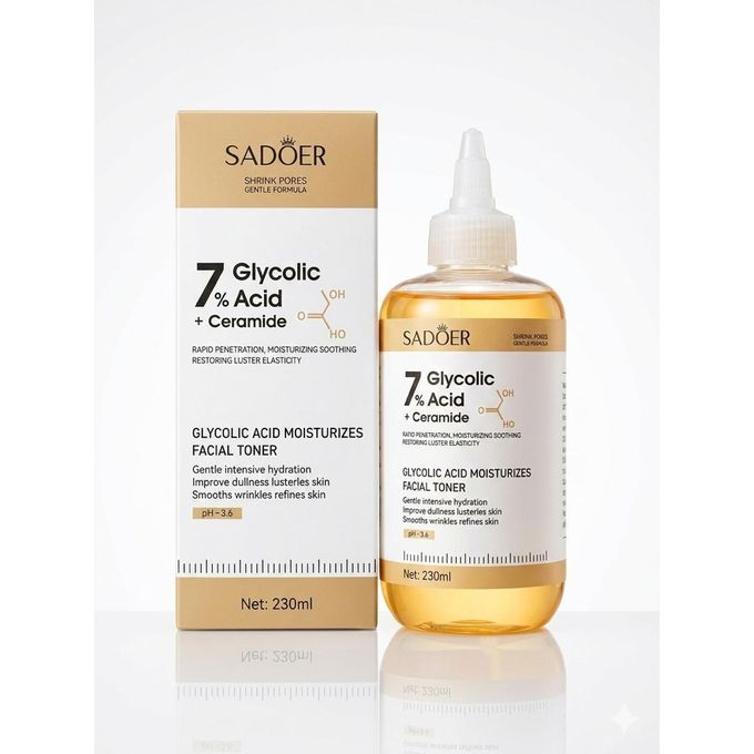 SADOER 7% Glycolic Acid + Ceramide Moisturizing Facial Toner